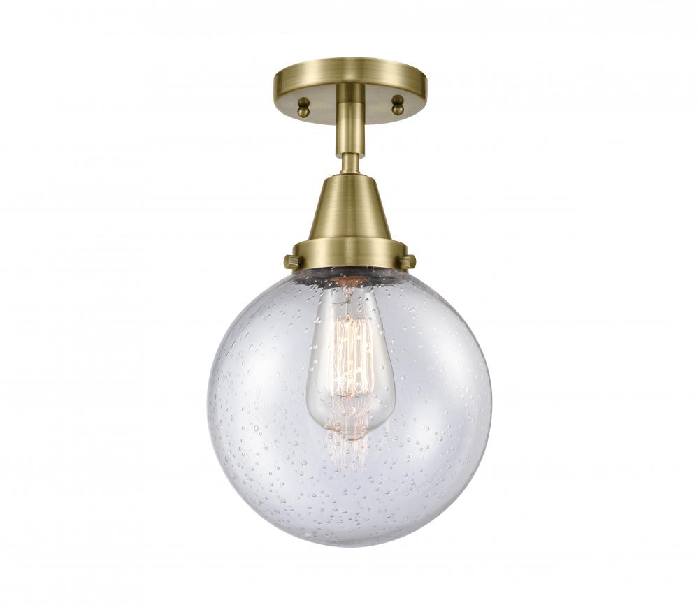 Beacon - 1 Light - 8 inch - Antique Brass - Flush Mount