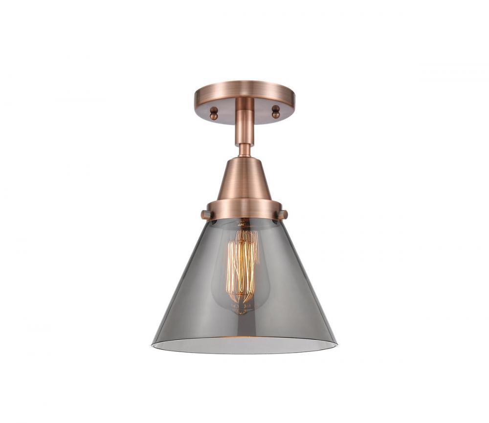 Cone - 1 Light - 8 inch - Antique Copper - Flush Mount