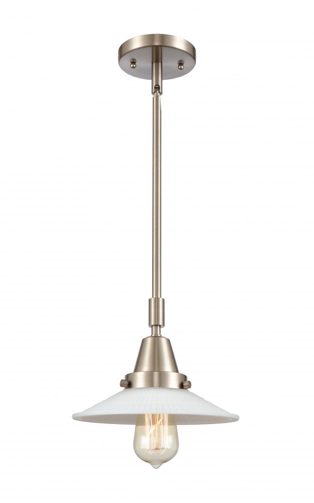 Halophane - 1 Light - 9 inch - Brushed Satin Nickel - Mini Pendant