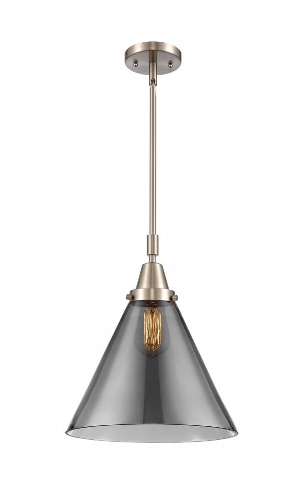 Cone - 1 Light - 12 inch - Brushed Satin Nickel - Mini Pendant