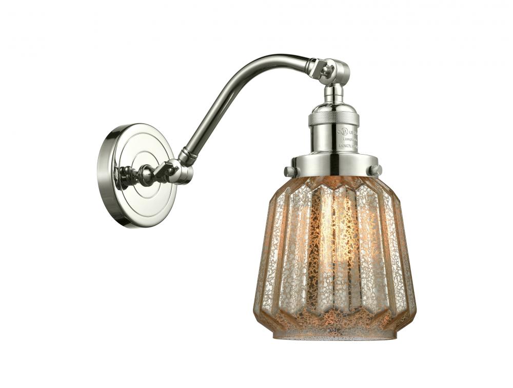 Chatham - 1 Light - 7 inch - Polished Nickel - Sconce