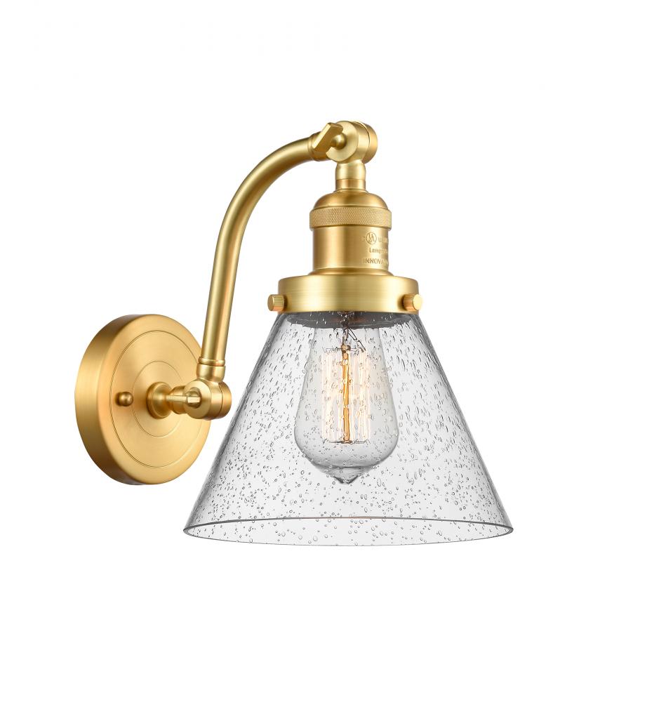 Cone - 1 Light - 8 inch - Satin Gold - Sconce