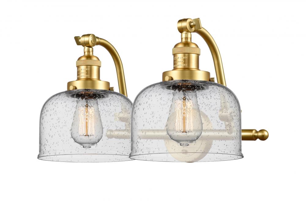 Bell - 2 Light - 18 inch - Satin Gold - Adjustable Bath Vanity Light