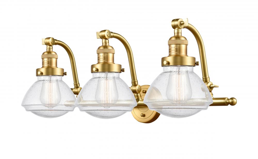 Olean - 3 Light - 29 inch - Satin Gold - Bath Vanity Light