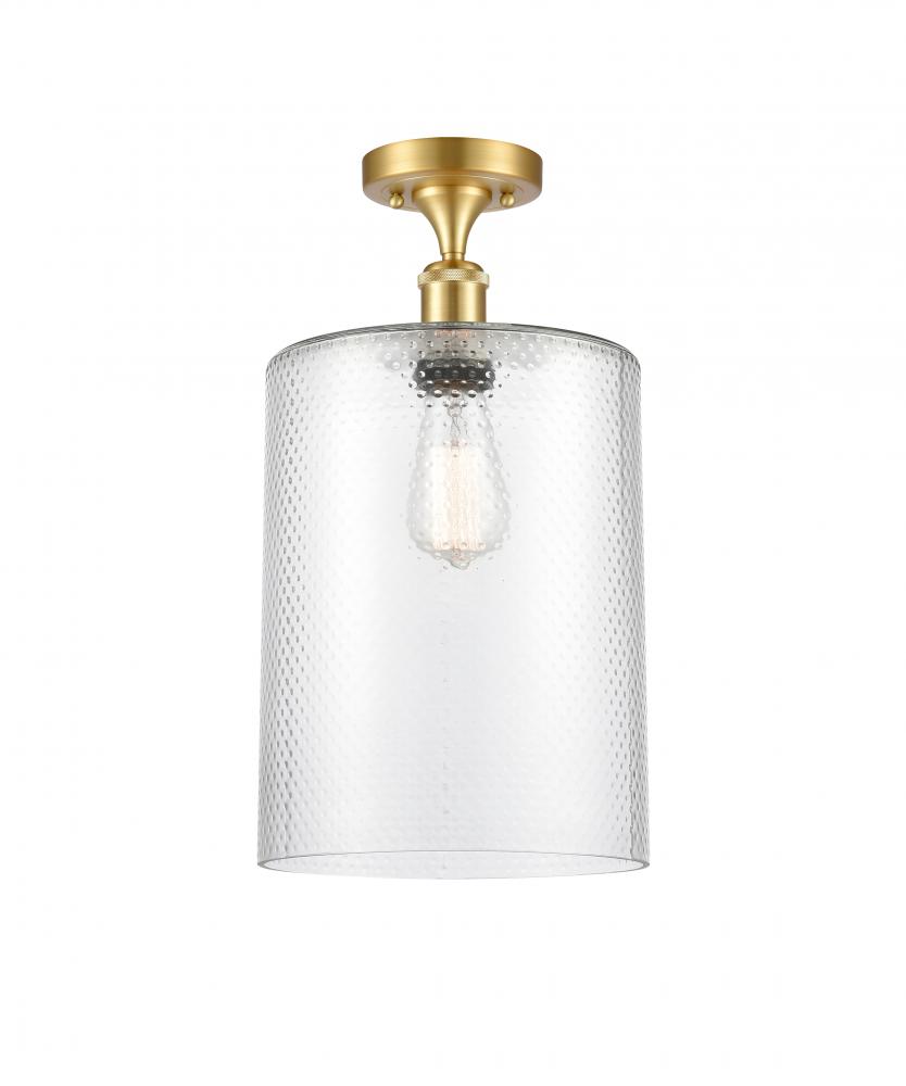 Cobbleskill - 1 Light - 9 inch - Satin Gold - Semi-Flush Mount