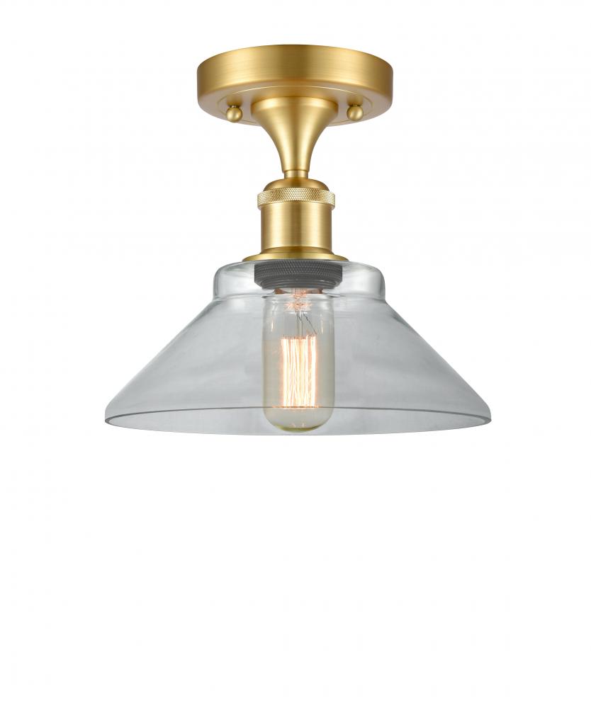 Orwell - 1 Light - 8 inch - Satin Gold - Semi-Flush Mount