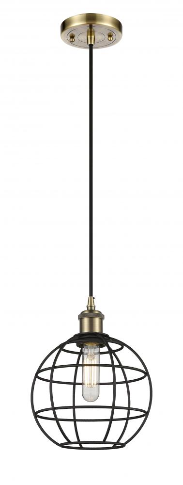 Lake Placid - 1 Light - 8 inch - Antique Brass - Mini Pendant