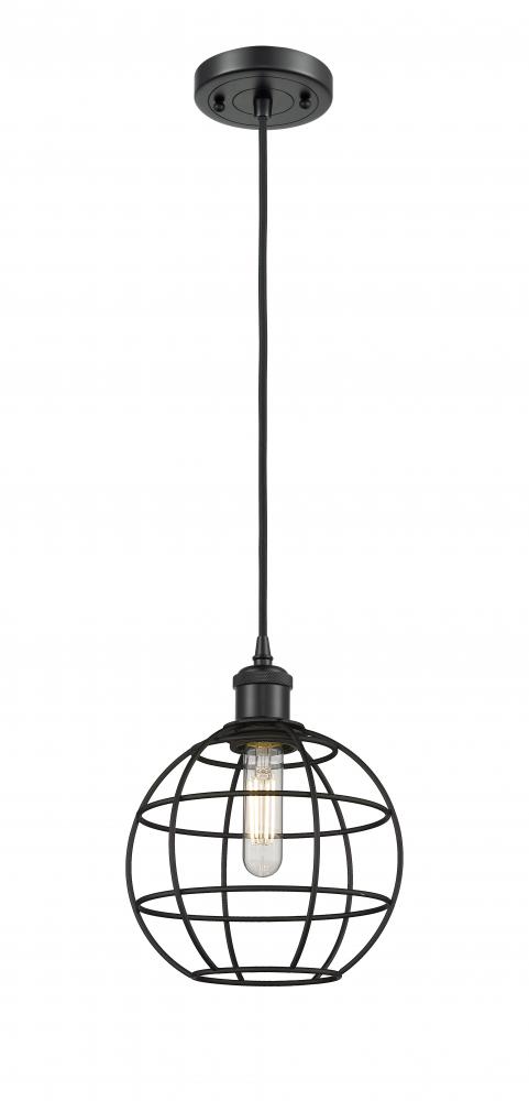 Lake Placid - 1 Light - 8 inch - Matte Black - Mini Pendant