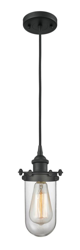 Kingsbury - 1 Light - 4 inch - Matte Black - Cord hung - Mini Pendant