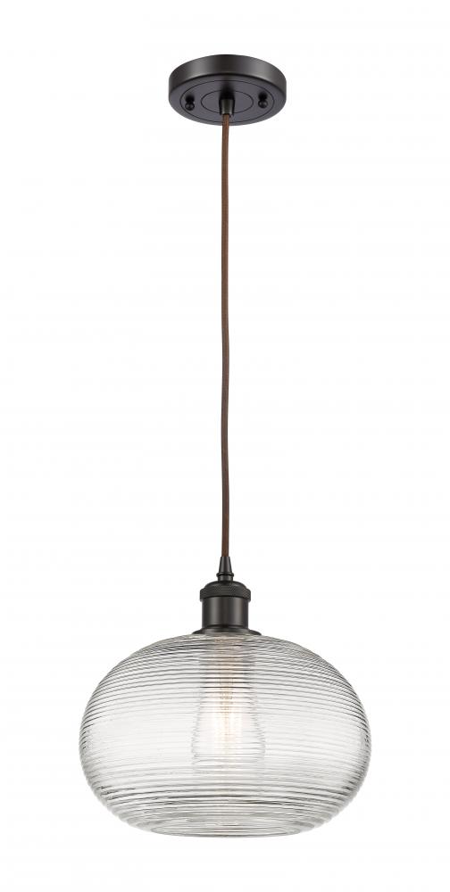 Ithaca - 1 Light - 10 inch - Oil Rubbed Bronze - Cord hung - Mini Pendant