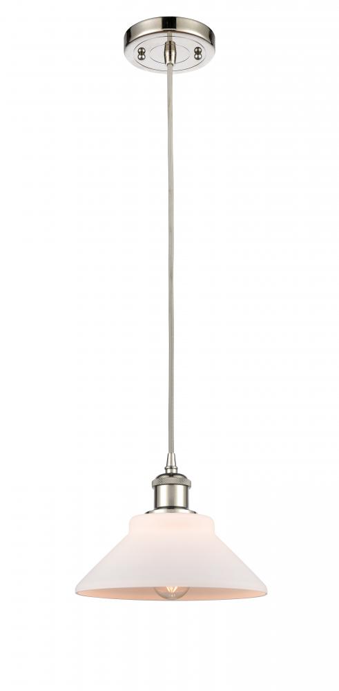 Orwell - 1 Light - 8 inch - Polished Nickel - Cord hung - Mini Pendant