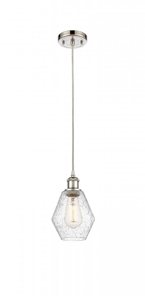 Cindyrella - 1 Light - 6 inch - Polished Nickel - Cord hung - Mini Pendant