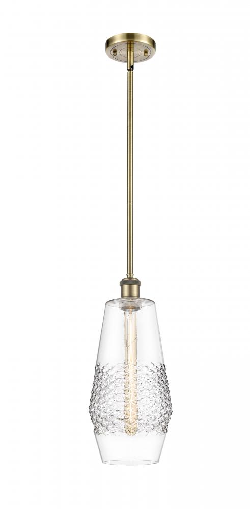 Windham - 1 Light - 7 inch - Antique Brass - Mini Pendant