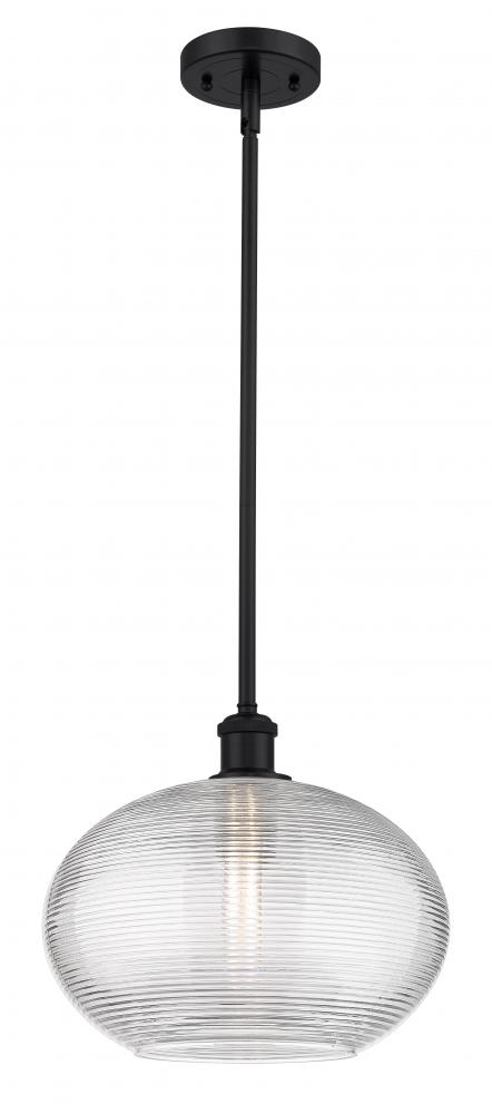 Ithaca - 1 Light - 12 inch - Matte Black - Mini Pendant