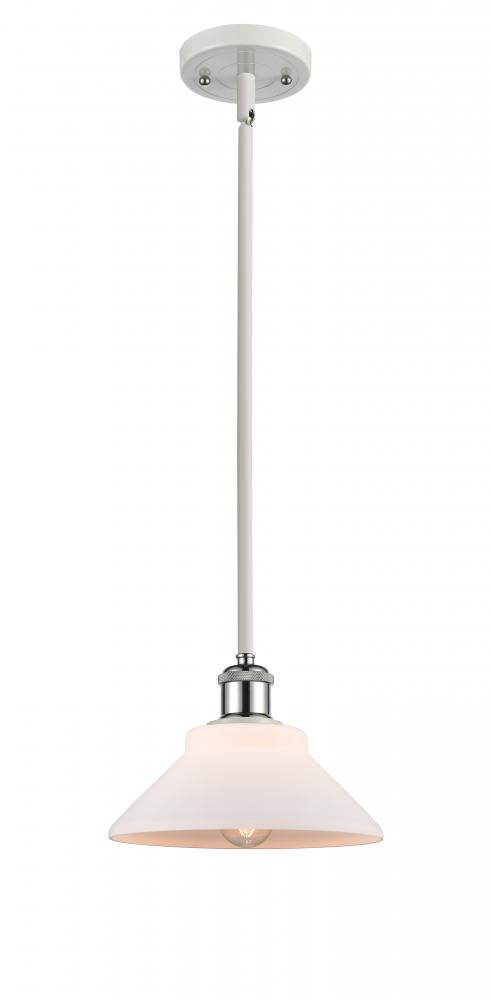 Orwell - 1 Light - 8 inch - White Polished Chrome - Mini Pendant