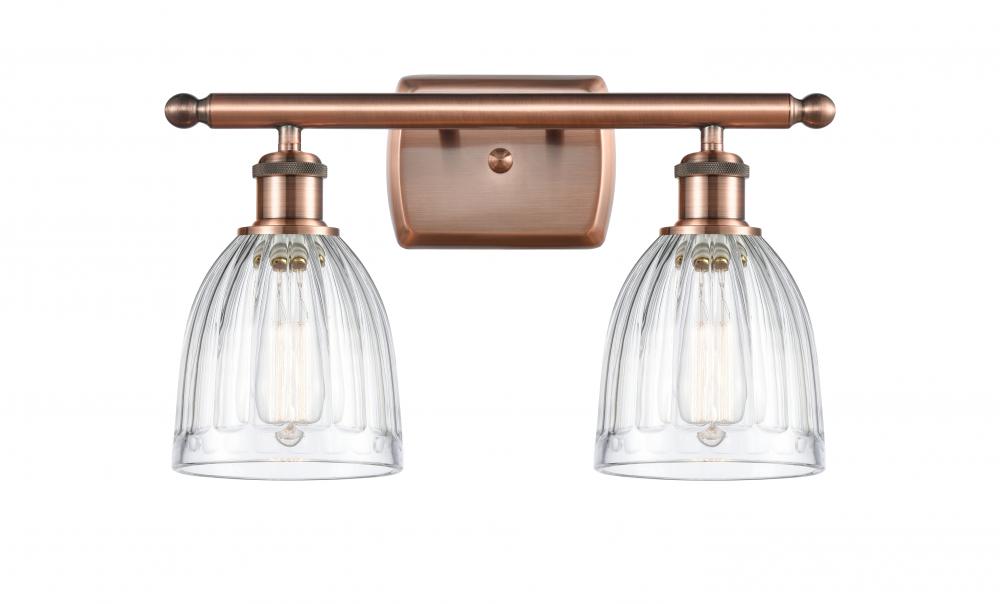 Brookfield - 2 Light - 16 inch - Antique Copper - Bath Vanity Light