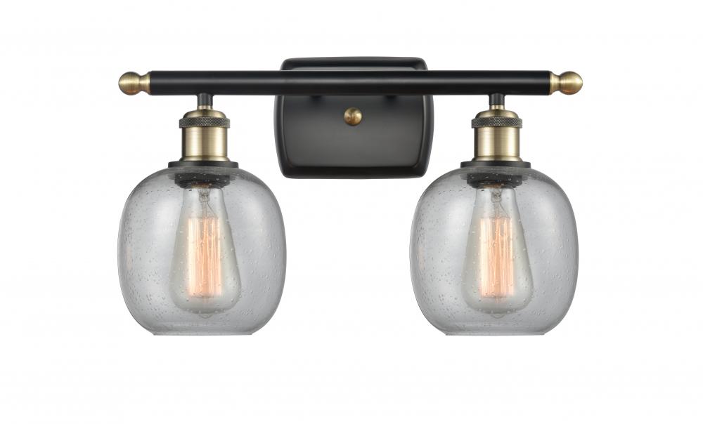 Belfast - 2 Light - 16 inch - Black Antique Brass - Bath Vanity Light