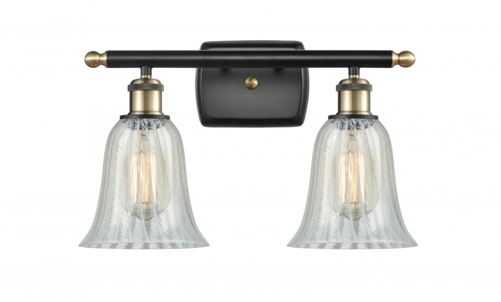 Hanover - 2 Light - 16 inch - Black Antique Brass - Bath Vanity Light