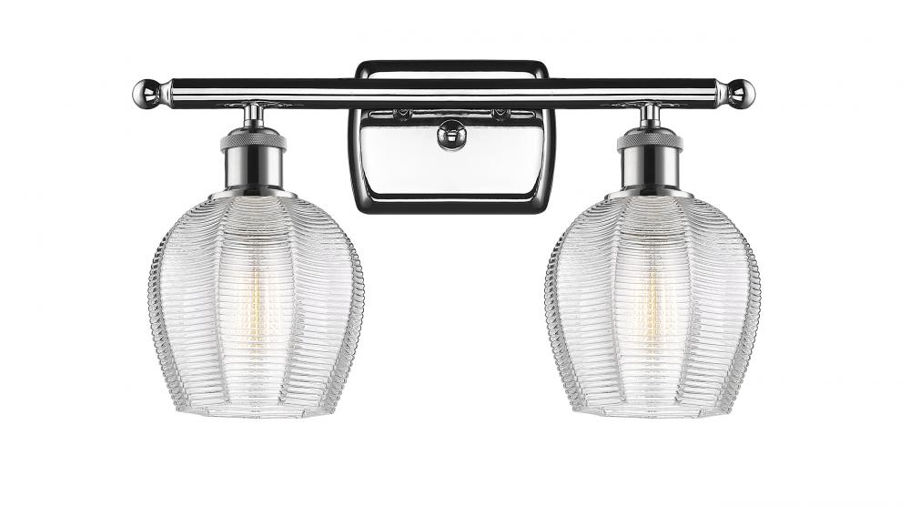 Norfolk - 2 Light - 16 inch - Polished Chrome - Bath Vanity Light