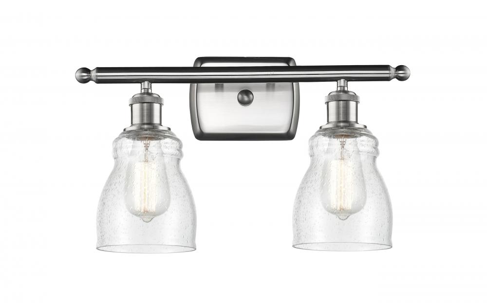 Ellery - 2 Light - 15 inch - Brushed Satin Nickel - Bath Vanity Light