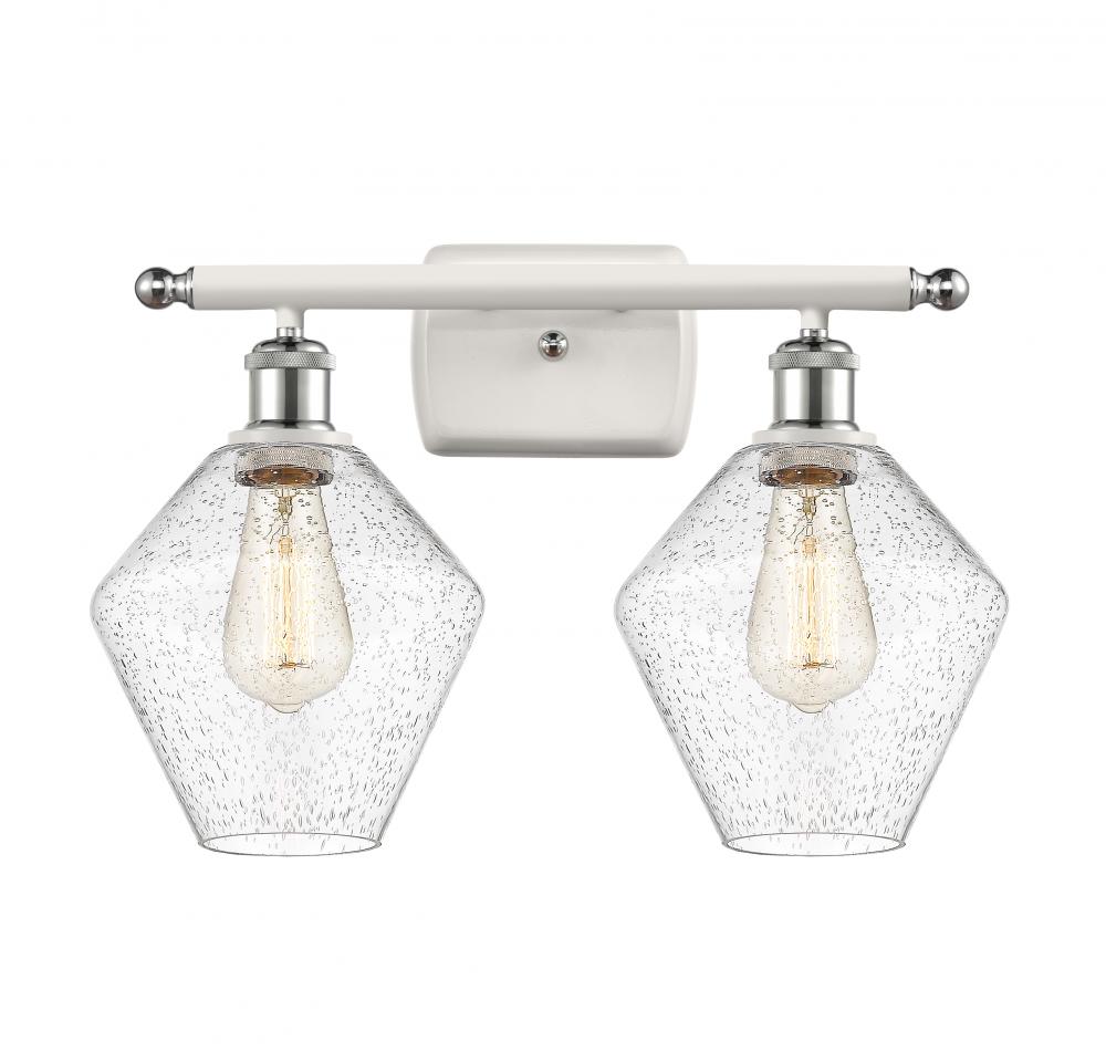 Cindyrella - 2 Light - 18 inch - White Polished Chrome - Bath Vanity Light