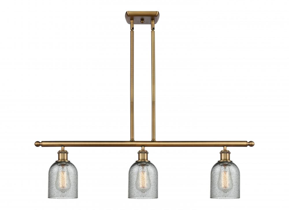 Caledonia - 3 Light - 36 inch - Brushed Brass - Cord hung - Island Light