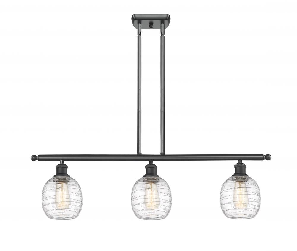 Belfast - 3 Light - 36 inch - Matte Black - Cord hung - Island Light