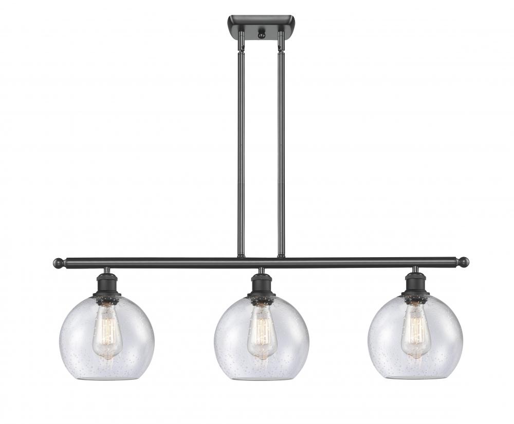 Athens - 3 Light - 36 inch - Matte Black - Cord hung - Island Light