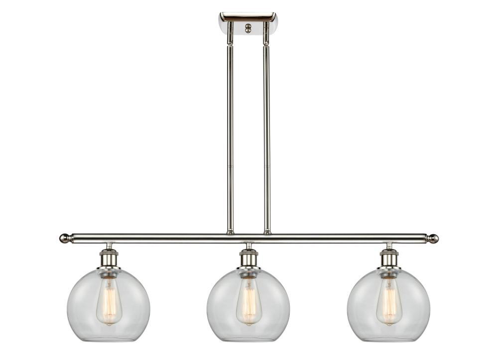 Athens - 3 Light - 36 inch - Polished Nickel - Cord hung - Island Light