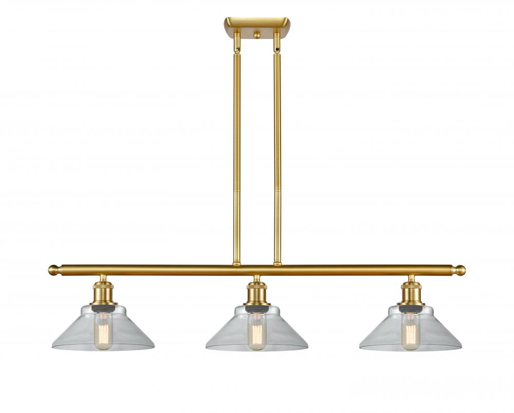 Orwell - 3 Light - 36 inch - Satin Gold - Cord hung - Island Light