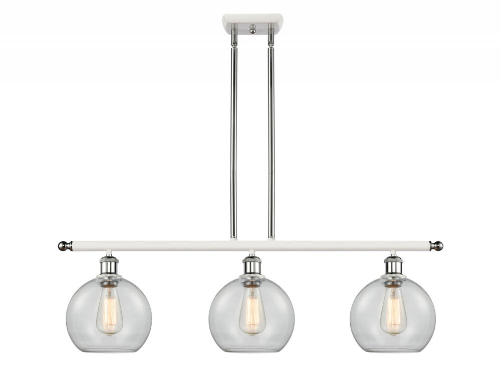 Athens - 3 Light - 36 inch - White Polished Chrome - Cord hung - Island Light