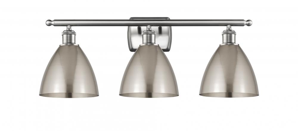 Bristol - 3 Light - 28 inch - Brushed Satin Nickel - Bath Vanity Light