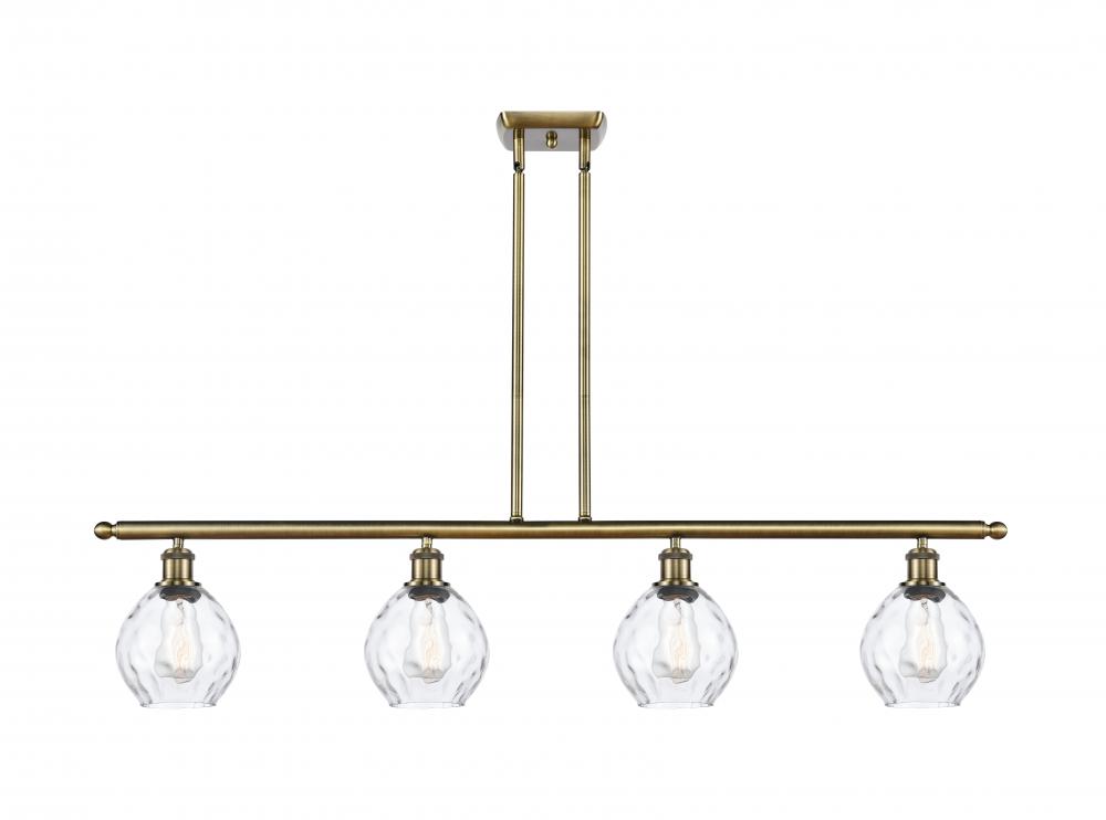 Waverly - 4 Light - 48 inch - Antique Brass - Cord hung - Island Light