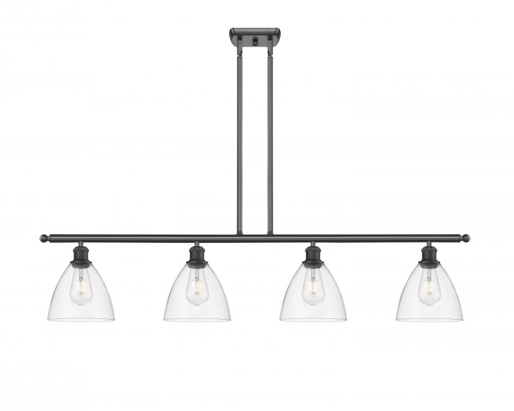 Bristol - 4 Light - 48 inch - Matte Black - Cord hung - Island Light