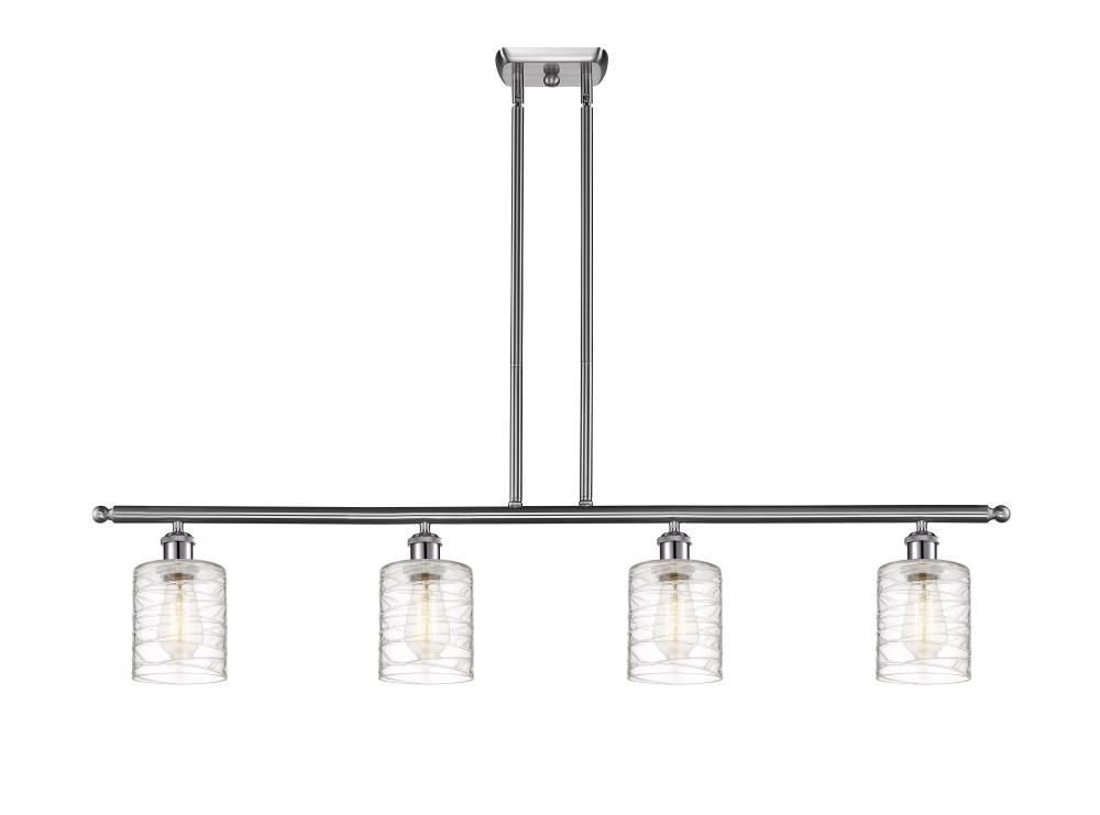 Cobbleskill - 4 Light - 48 inch - Brushed Satin Nickel - Cord hung - Island Light