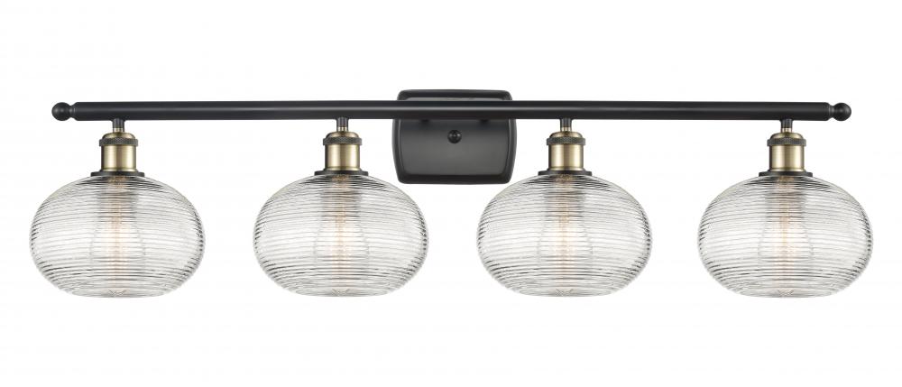 Ithaca - 4 Light - 38 inch - Black Antique Brass - Bath Vanity Light