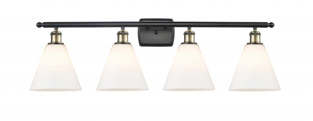 Berkshire - 4 Light - 38 inch - Black Antique Brass - Bath Vanity Light