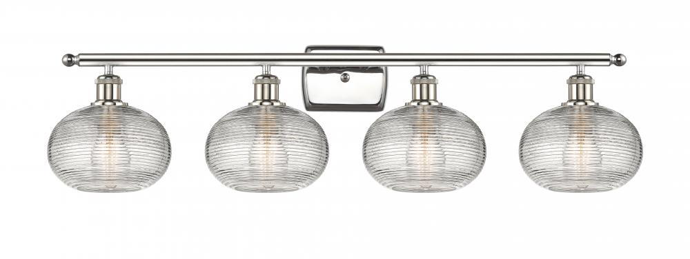 Ithaca - 4 Light - 38 inch - Polished Nickel - Bath Vanity Light