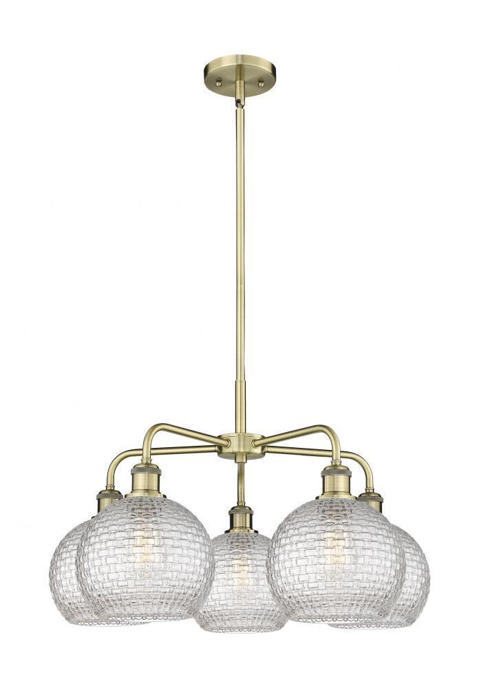 Athens - 5 Light - 26 inch - Antique Brass - Chandelier