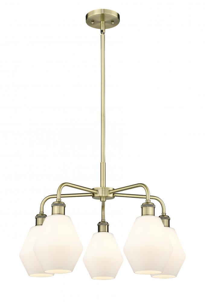 Cindyrella - 5 Light - 24 inch - Antique Brass - Chandelier