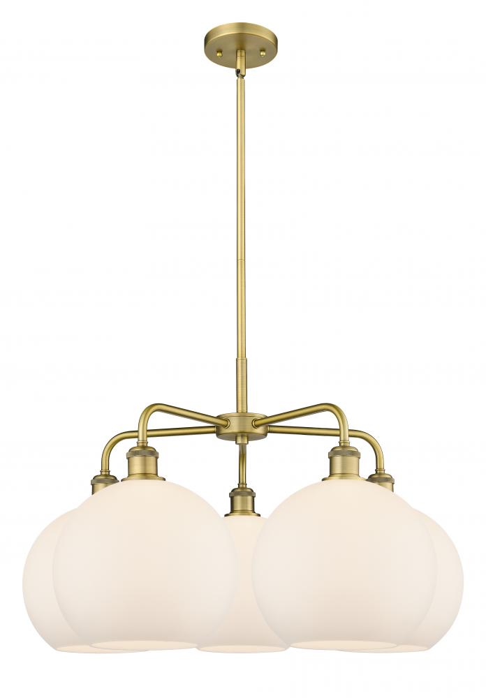 Athens - 5 Light - 28 inch - Brushed Brass - Chandelier