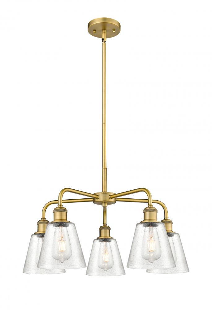 Caton - 5 Light - 23 inch - Brushed Brass - Chandelier