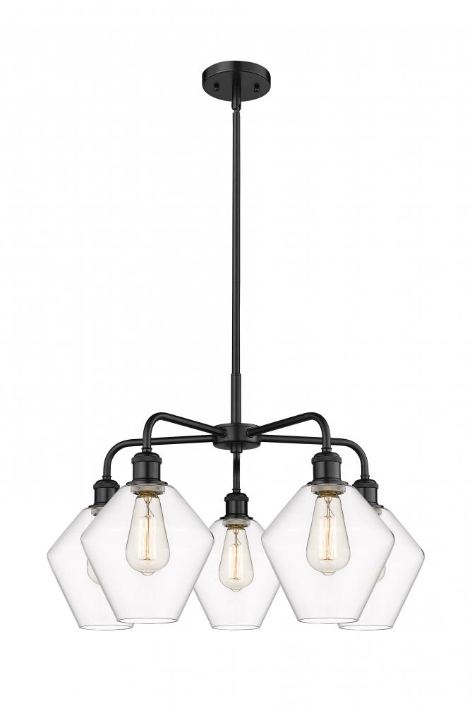 Cindyrella - 5 Light - 26 inch - Matte Black - Chandelier