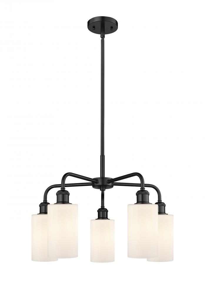 Clymer - 5 Light - 22 inch - Matte Black - Chandelier