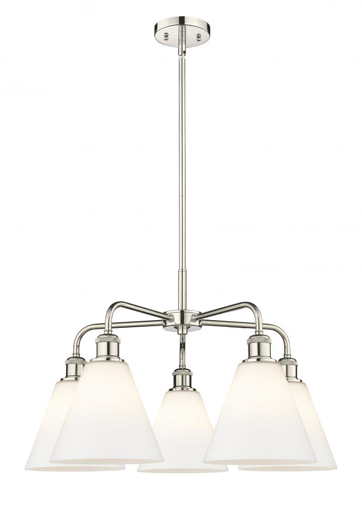 Berkshire - 5 Light - 26 inch - Polished Nickel - Chandelier