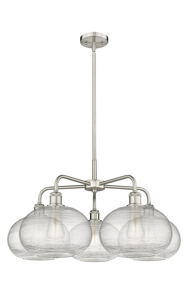 Ithaca - 5 Light - 28 inch - Satin Nickel - Chandelier