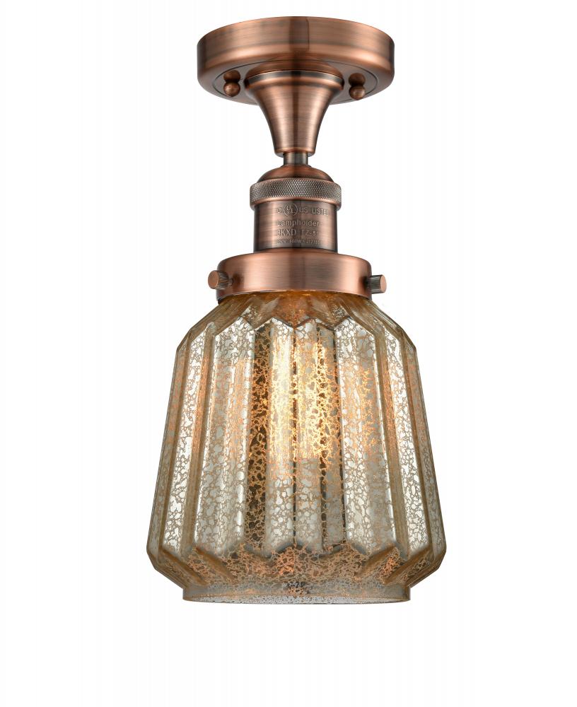 Chatham - 1 Light - 7 inch - Antique Copper - Semi-Flush Mount