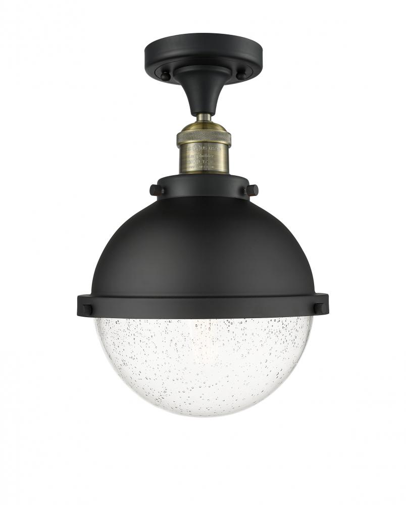 Hampden - 1 Light - 9 inch - Black Antique Brass - Semi-Flush Mount