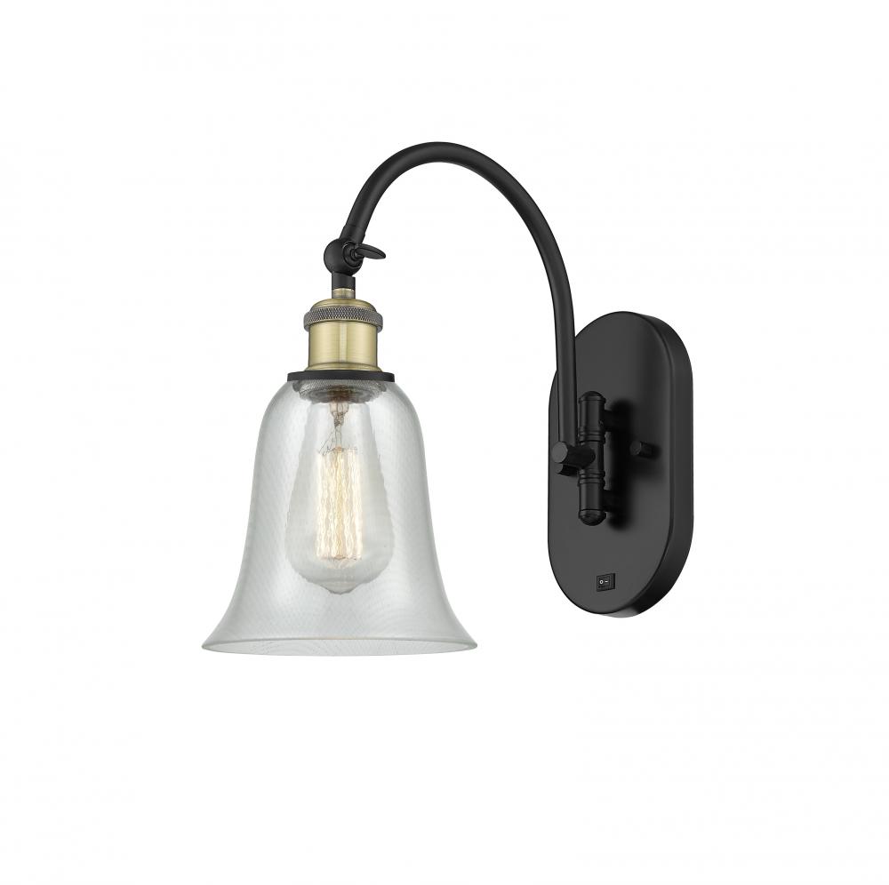 Hanover - 1 Light - 6 inch - Black Antique Brass - Adjustable Swing Arm