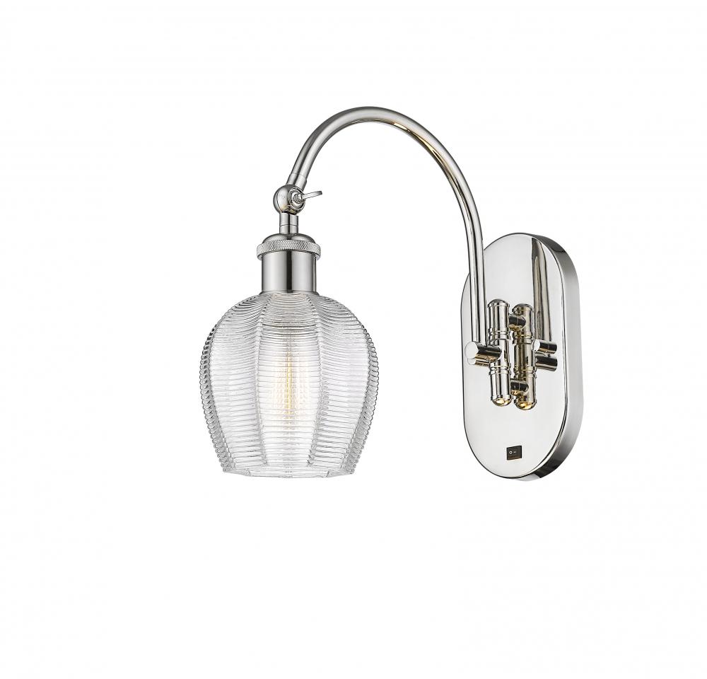 Norfolk - 1 Light - 6 inch - Polished Nickel - Sconce